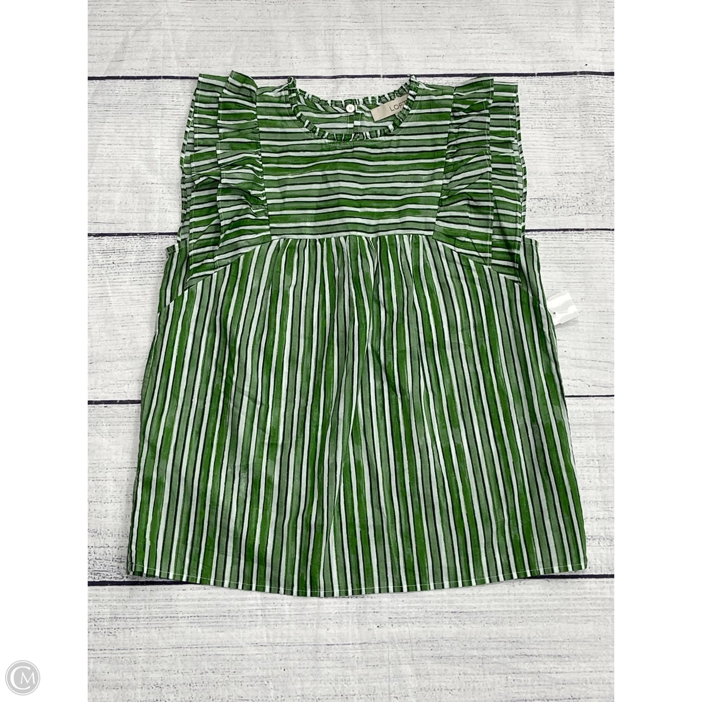 Top Sleeveless By Loft In Green, Size: Xs