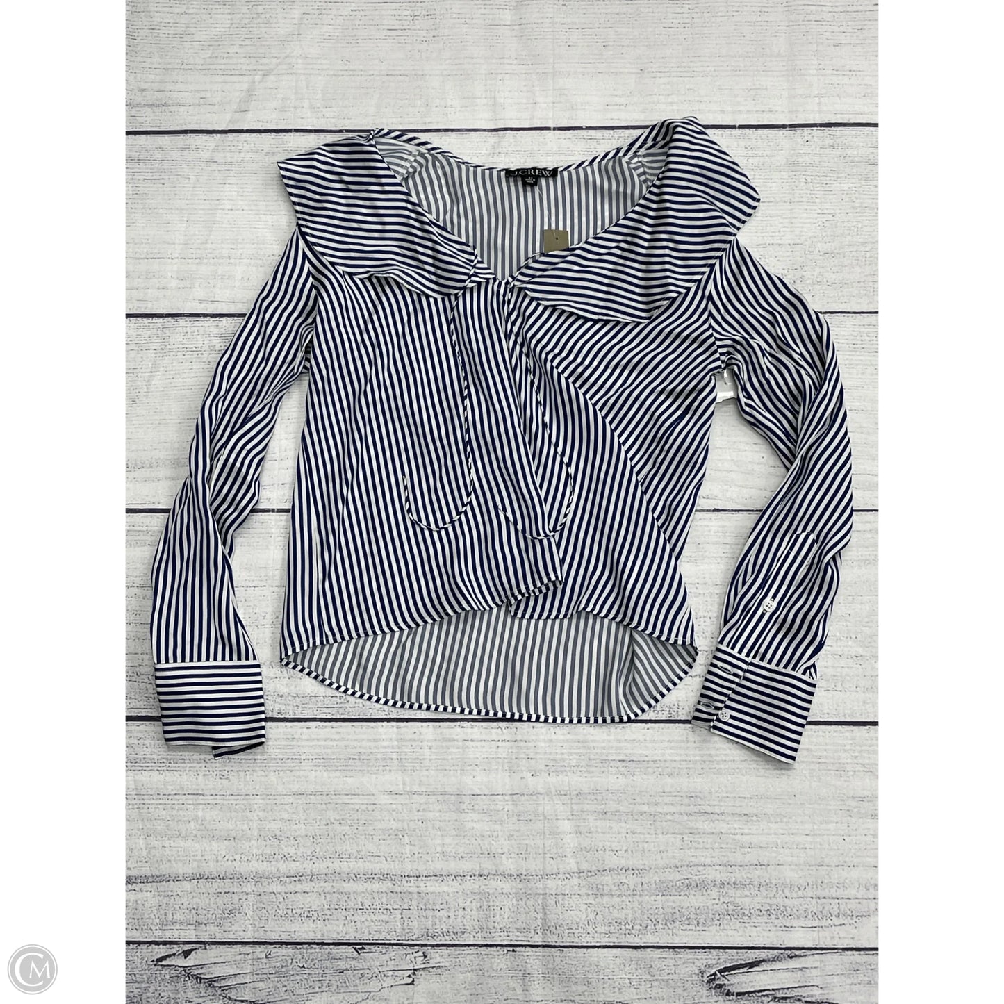 Top Long Sleeve By J. Crew In Striped Pattern, Size: Xs