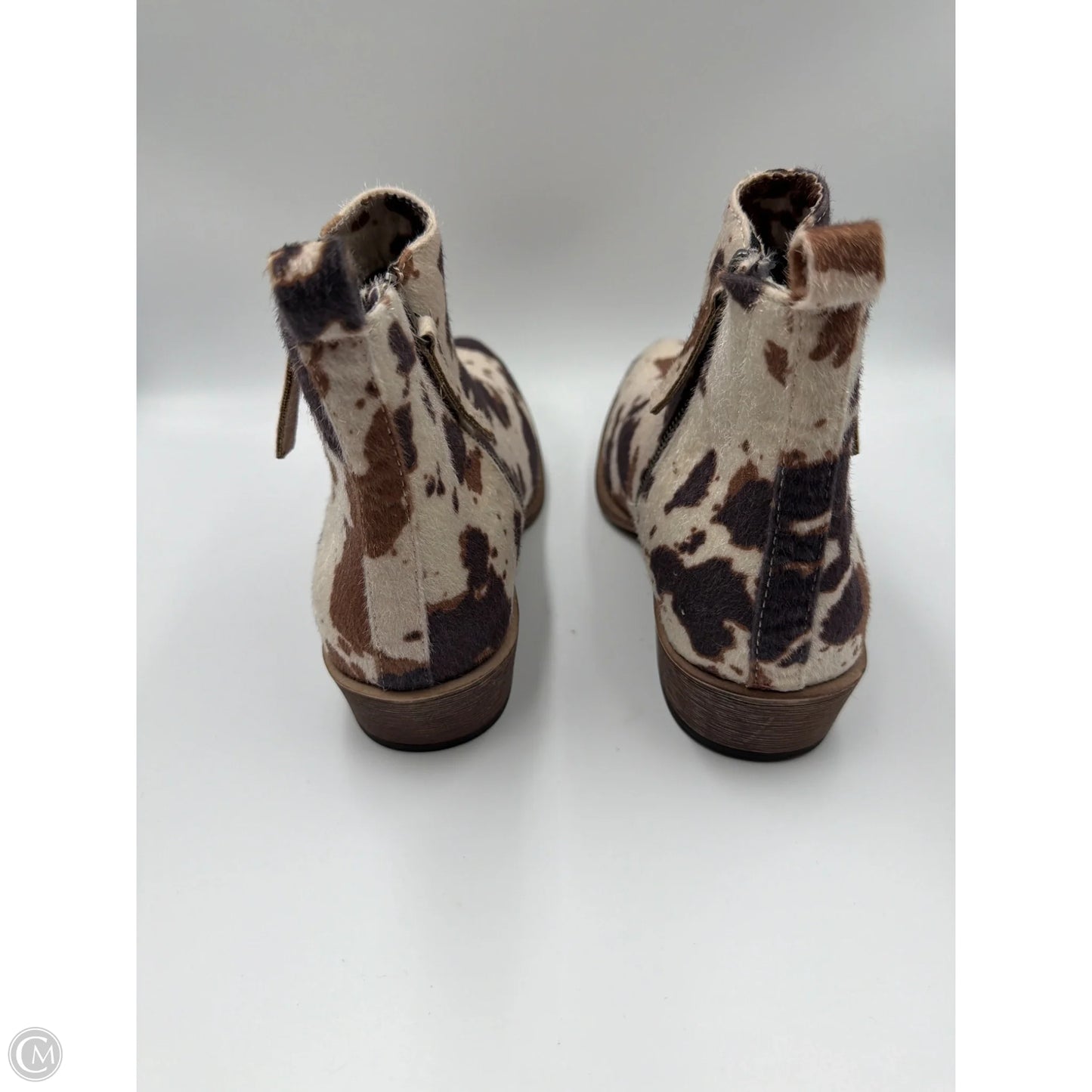 Boots Ankle Heels By Very G In Animal Print, Size: 10