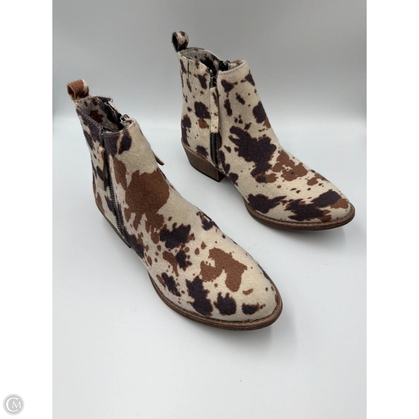 Boots Ankle Heels By Very G In Animal Print, Size: 10