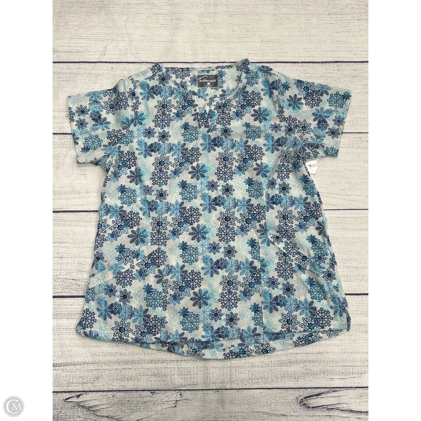 Top Short Sleeve By Clothes Mentor In Blue, Size: L