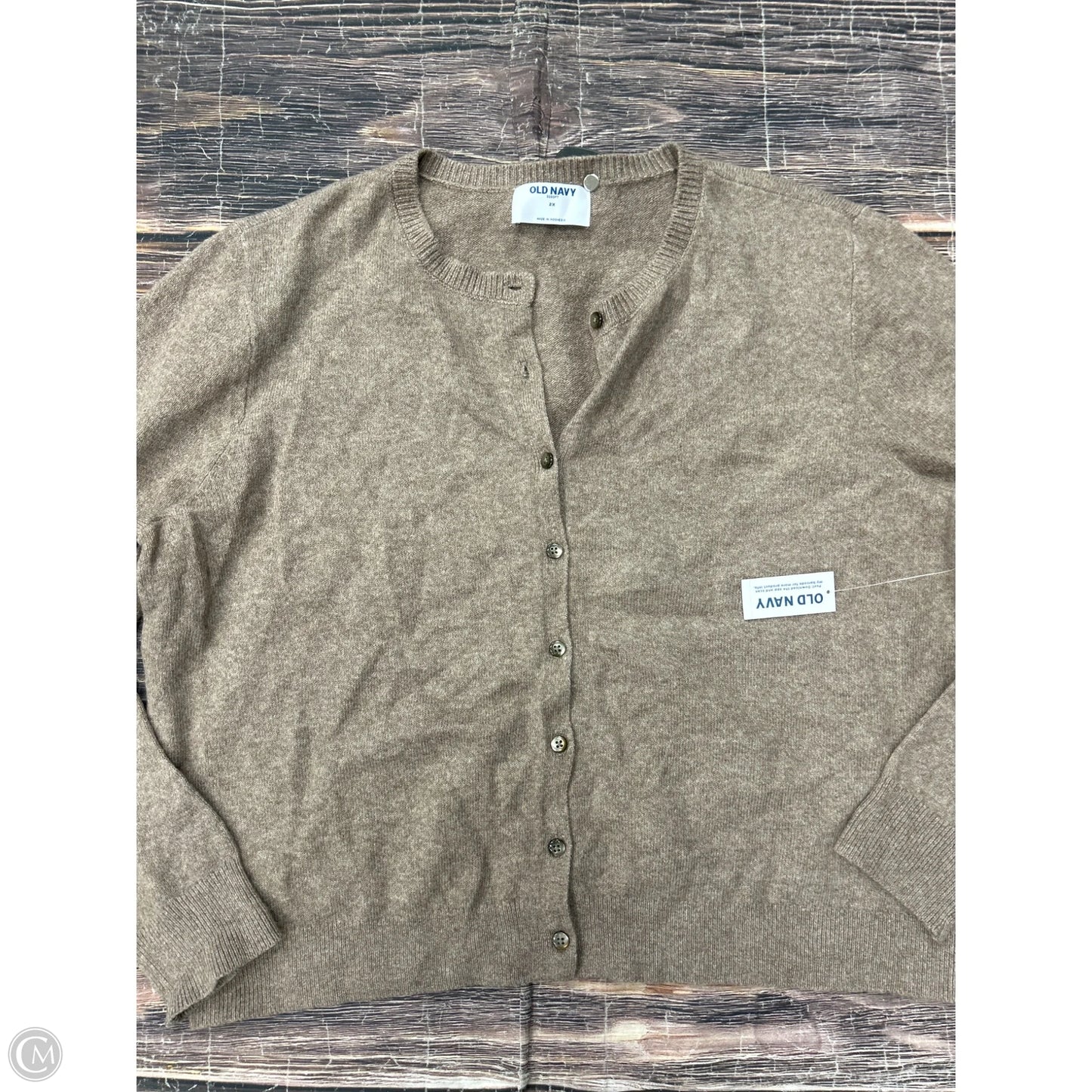 Sweater Cardigan By Old Navy In Brown, Size: 2x