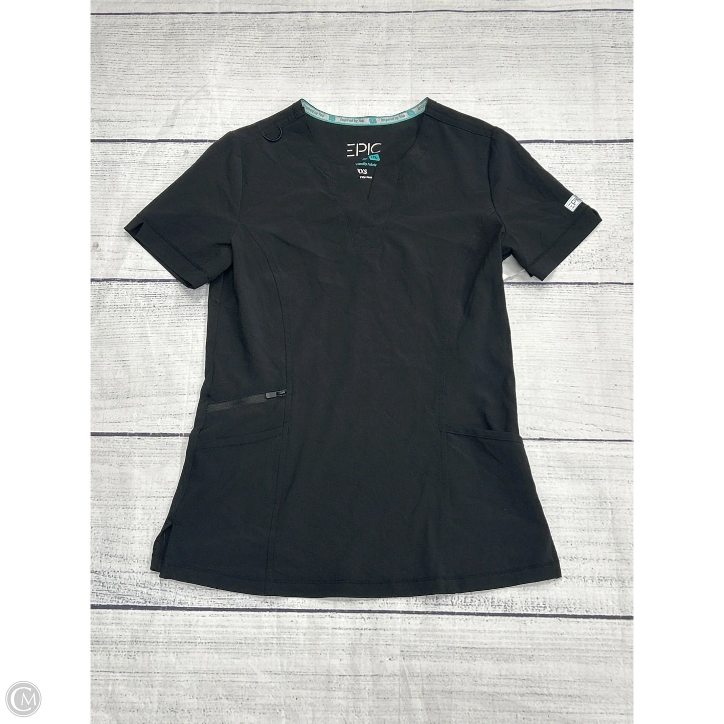 Top Short Sleeve By Epic In Black, Size: Xxs