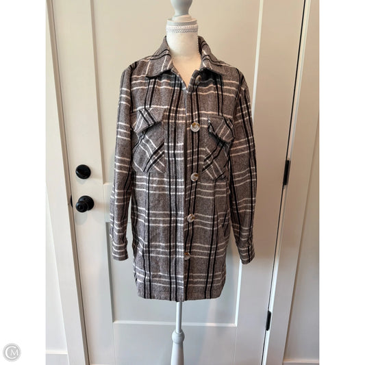 Jacket Shirt By Ellison In Grey, Size: S