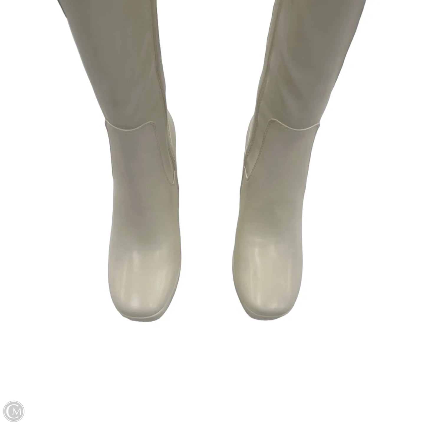 Boots Knee Heels By Mia In Cream, Size: 8