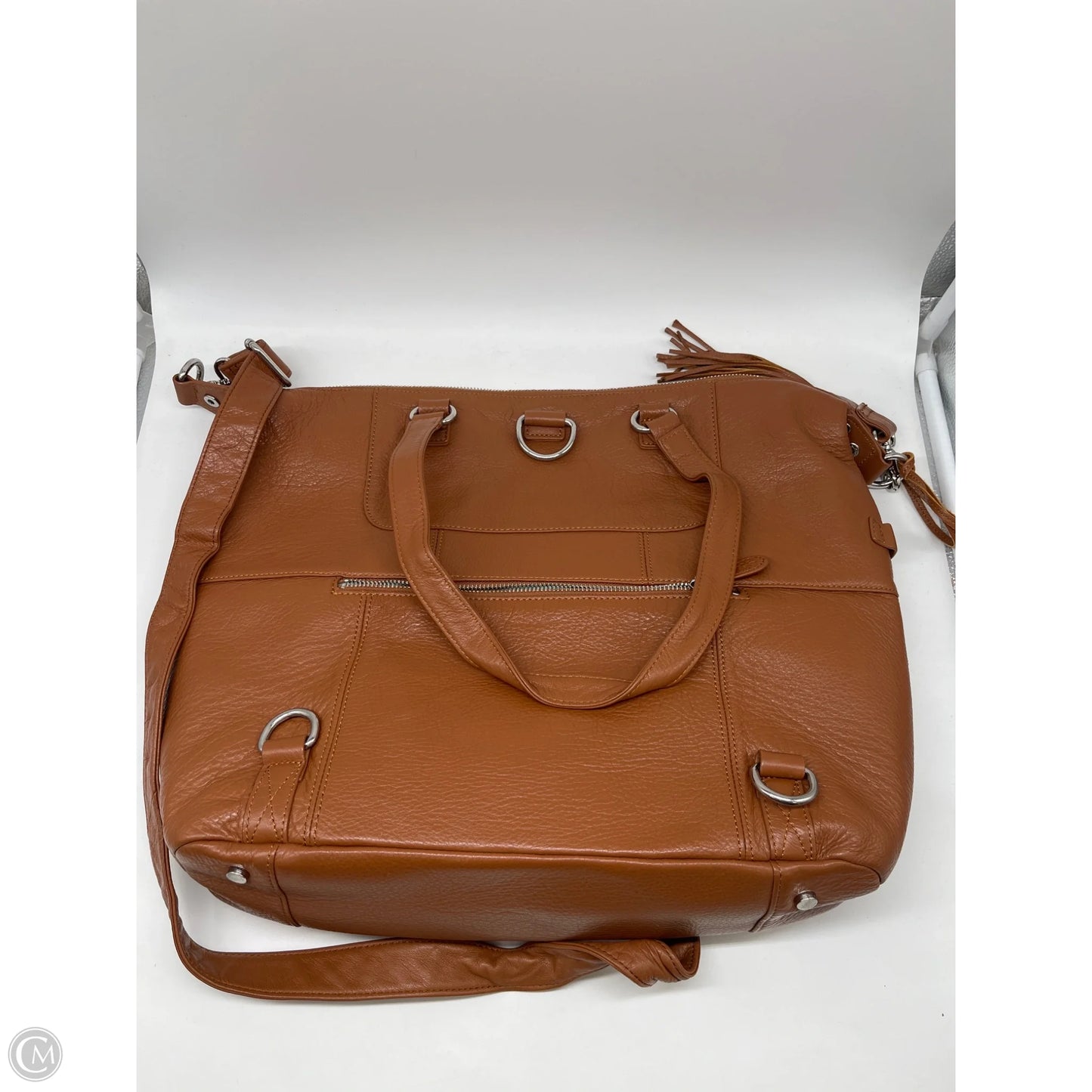 Diaper Bag Leather By Cmb, Size: Large