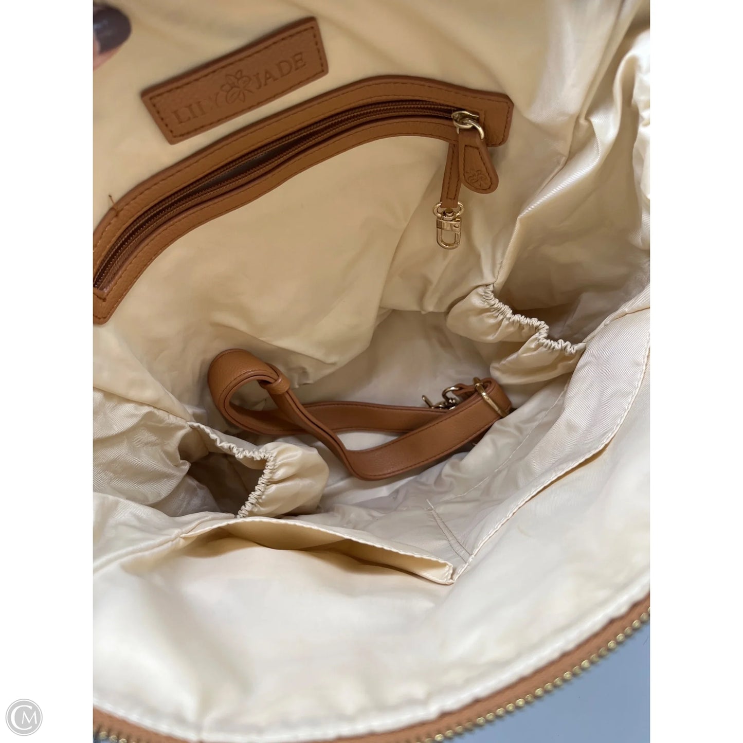 Diaper Bag Leather By Cmb, Size: Large