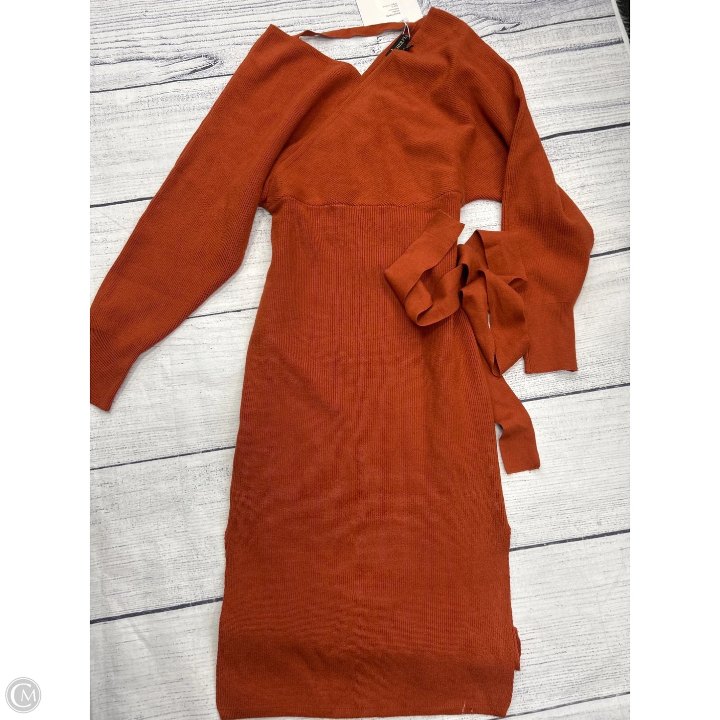 Dress Sweater By Clothes Mentor In Orange, Size: S