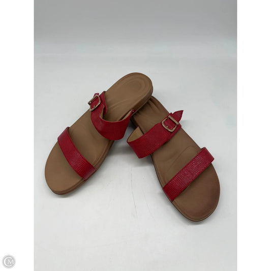 Sandals Flats By Aetrex In Red, Size: 9