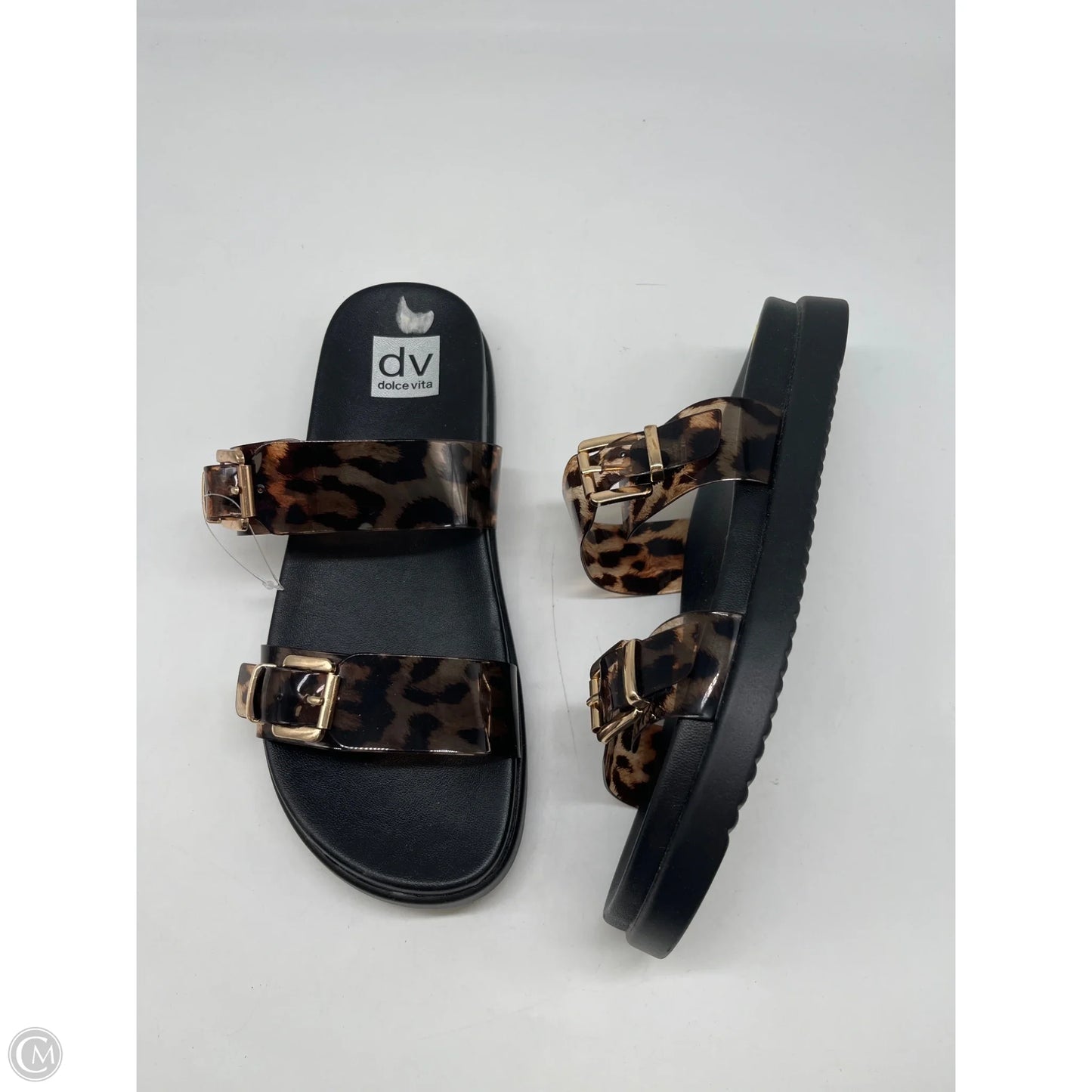 Sandals Flats By Dv In Animal Print, Size: 9