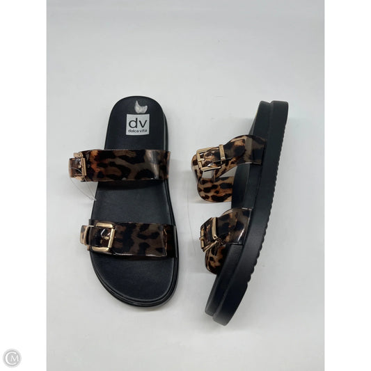 Sandals Flats By Dv In Animal Print, Size: 9