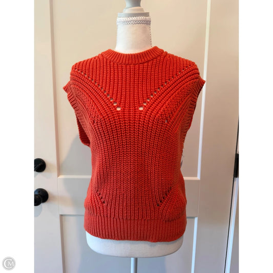 Sweater Short Sleeve By Madewell In Orange, Size: Xs