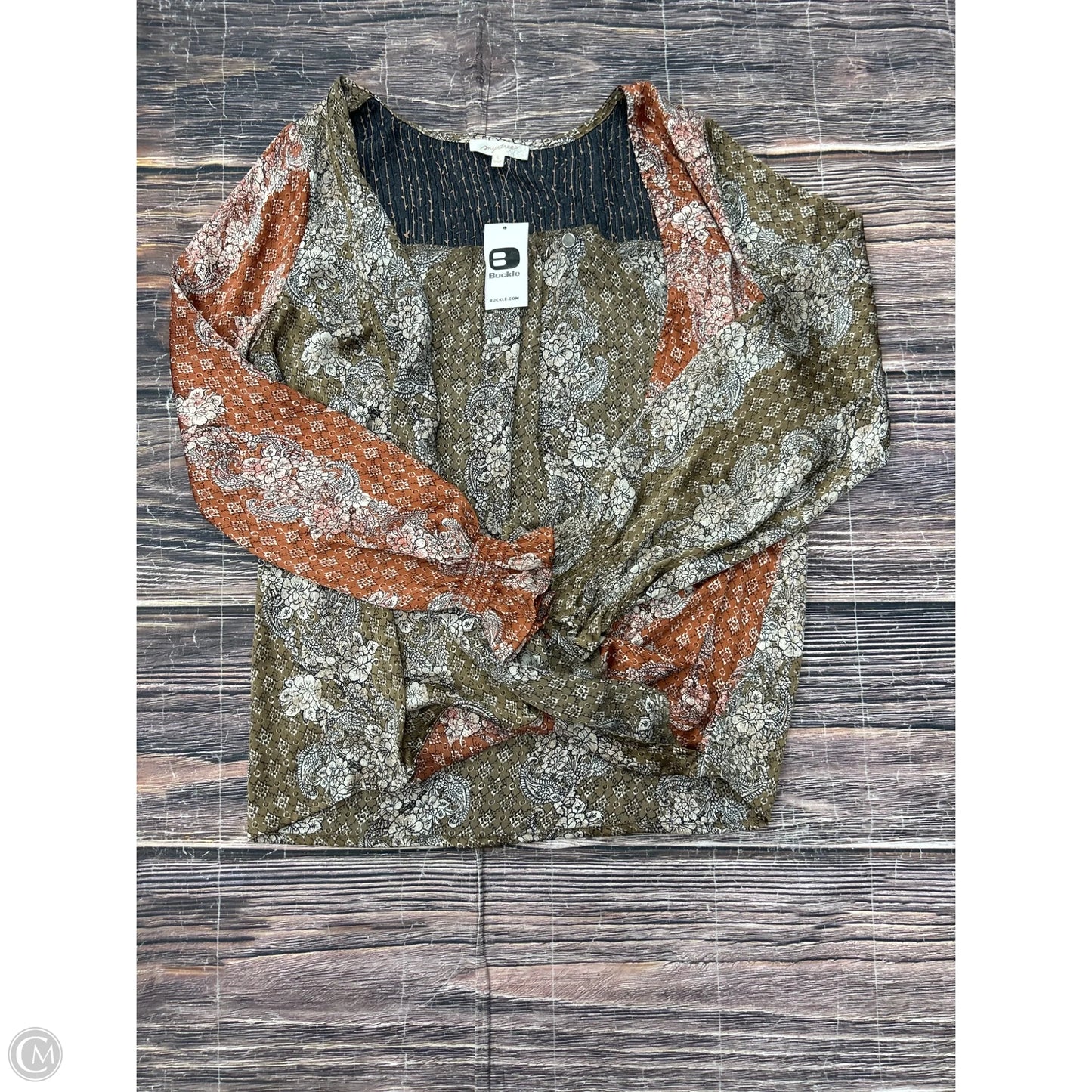 Top Long Sleeve By Mystree In Green, Size: S