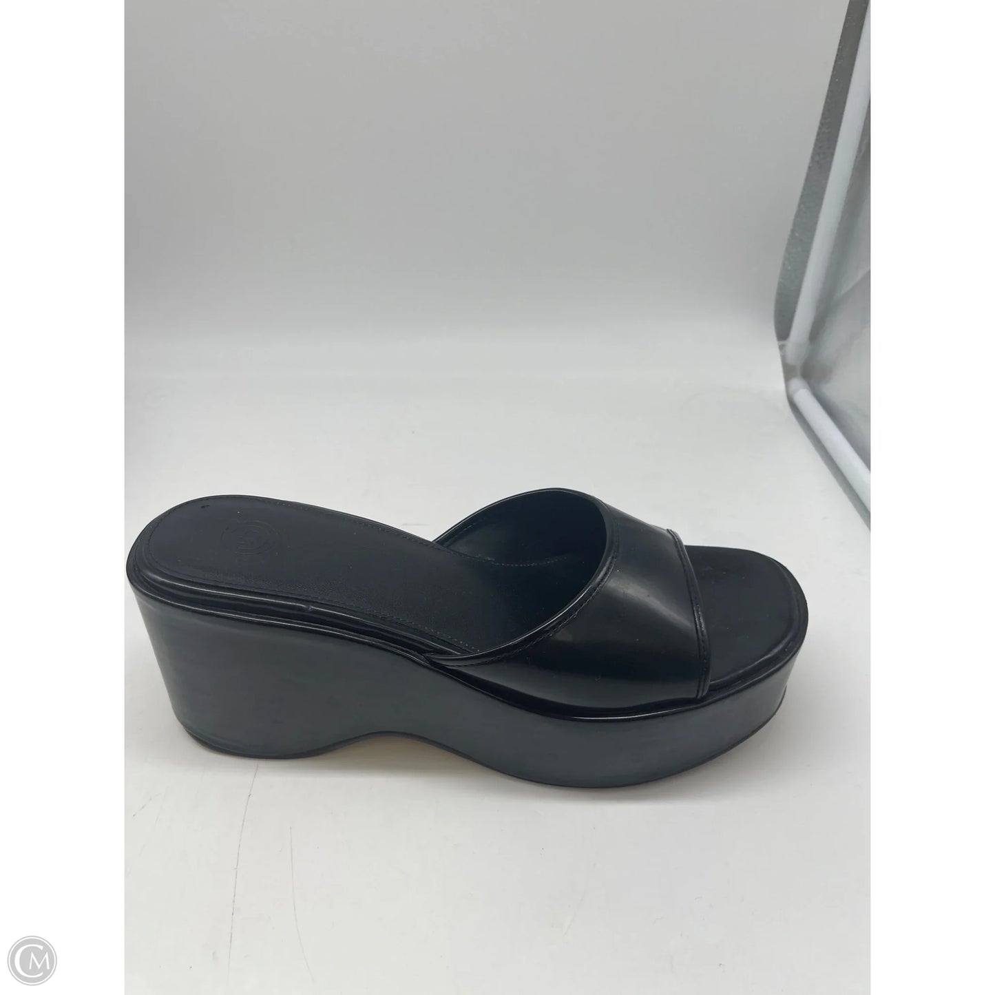 Sandals Heels Wedge By Urban Outfitters In Black, Size: 9