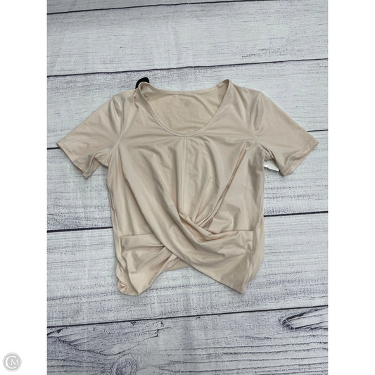 Athletic Top Short Sleeve By Lululemon In Cream, Size: S