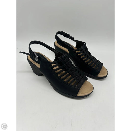 Sandals Heels Block By Easy Street In Black, Size: 9