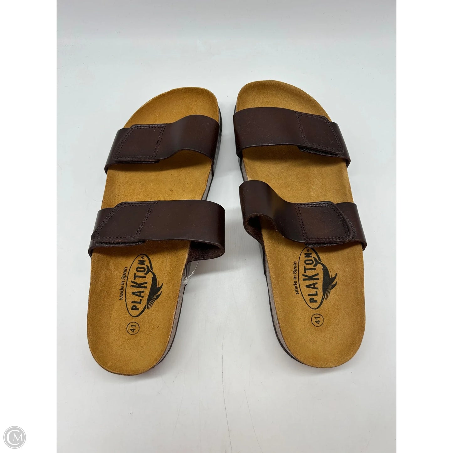 Sandals Flats By Clothes Mentor In Brown, Size: 10