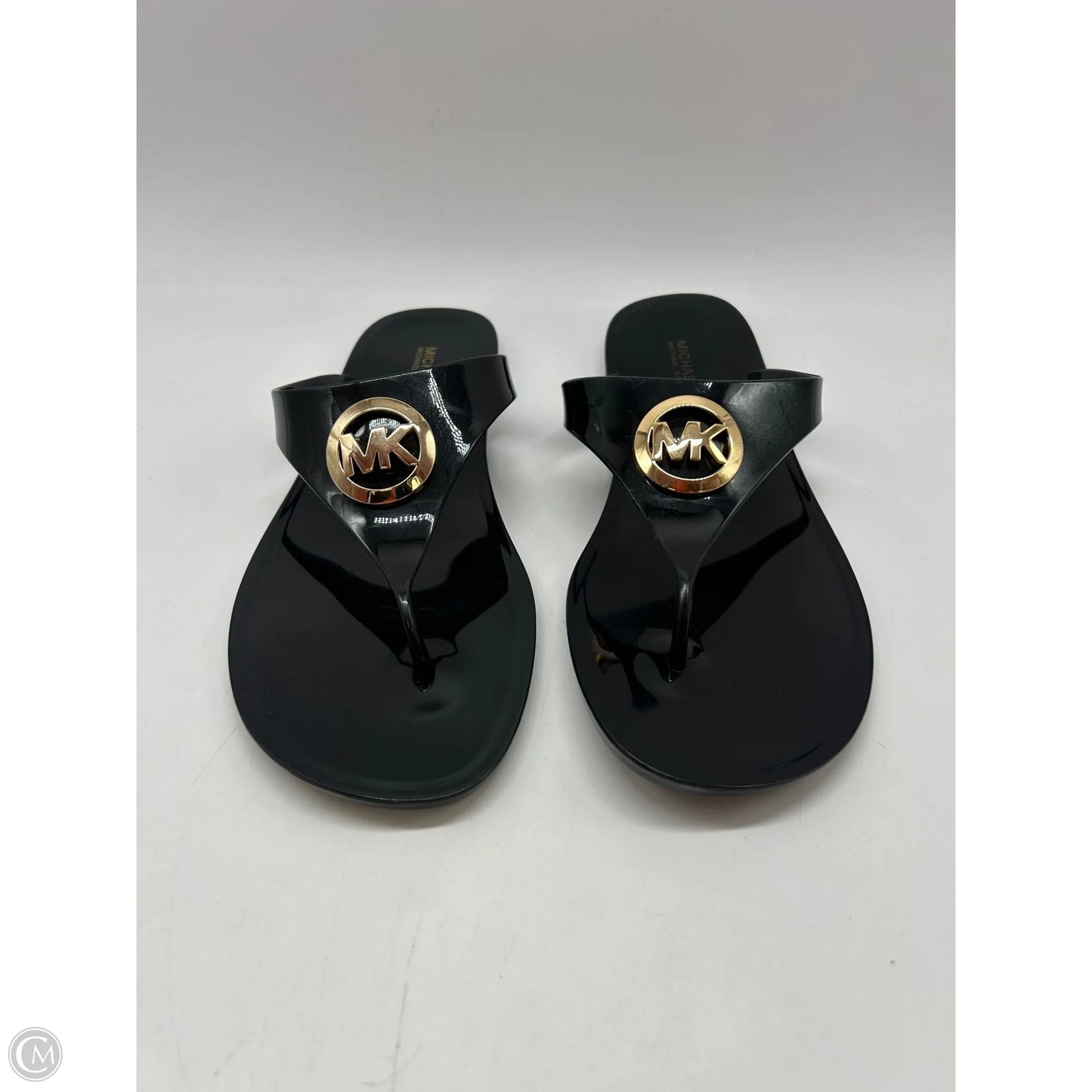 Sandals Flip Flops By Michael By Michael Kors In Black, Size: 10