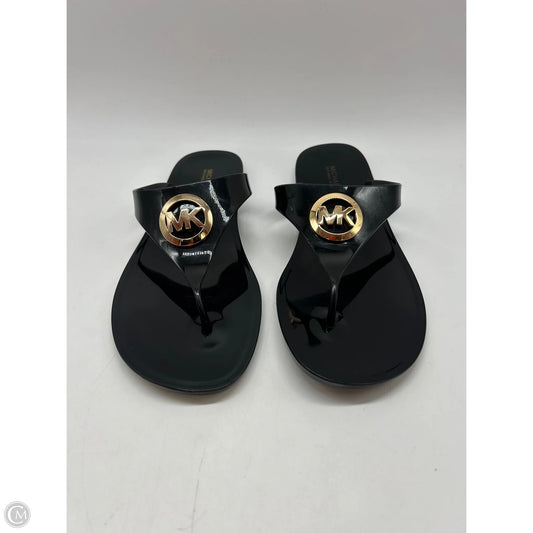 Sandals Flip Flops By Michael By Michael Kors In Black, Size: 10