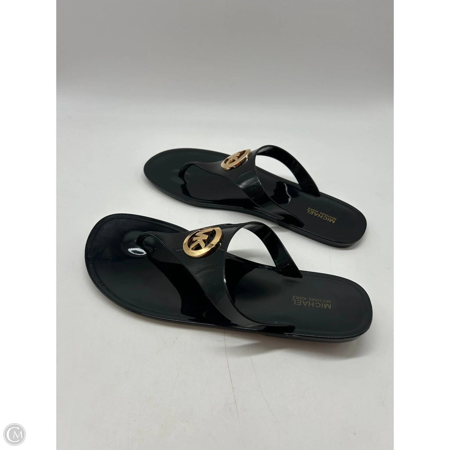 Sandals Flip Flops By Michael By Michael Kors In Black, Size: 10