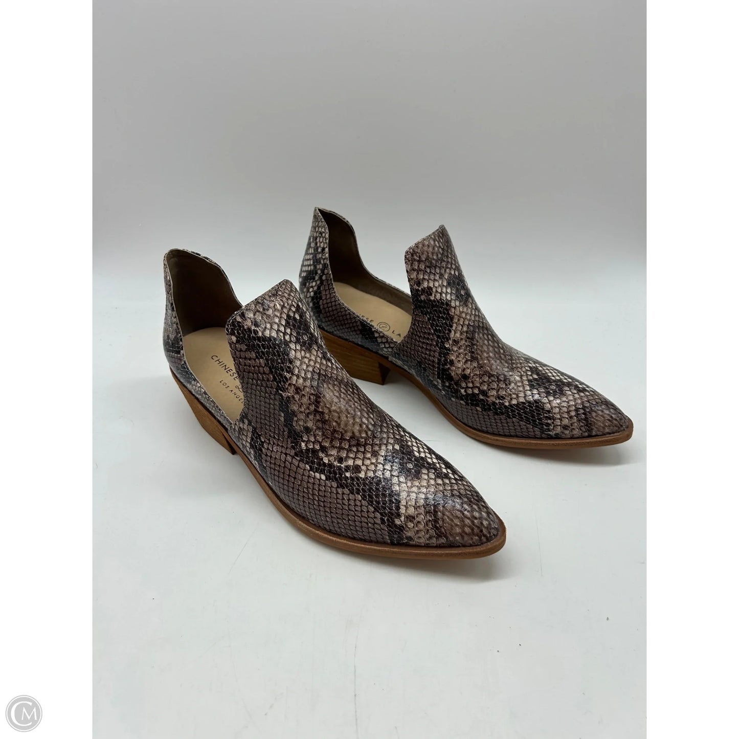 Boots Ankle Flats By Cl By Chinese Laundry In Snakeskin Print, Size: 8