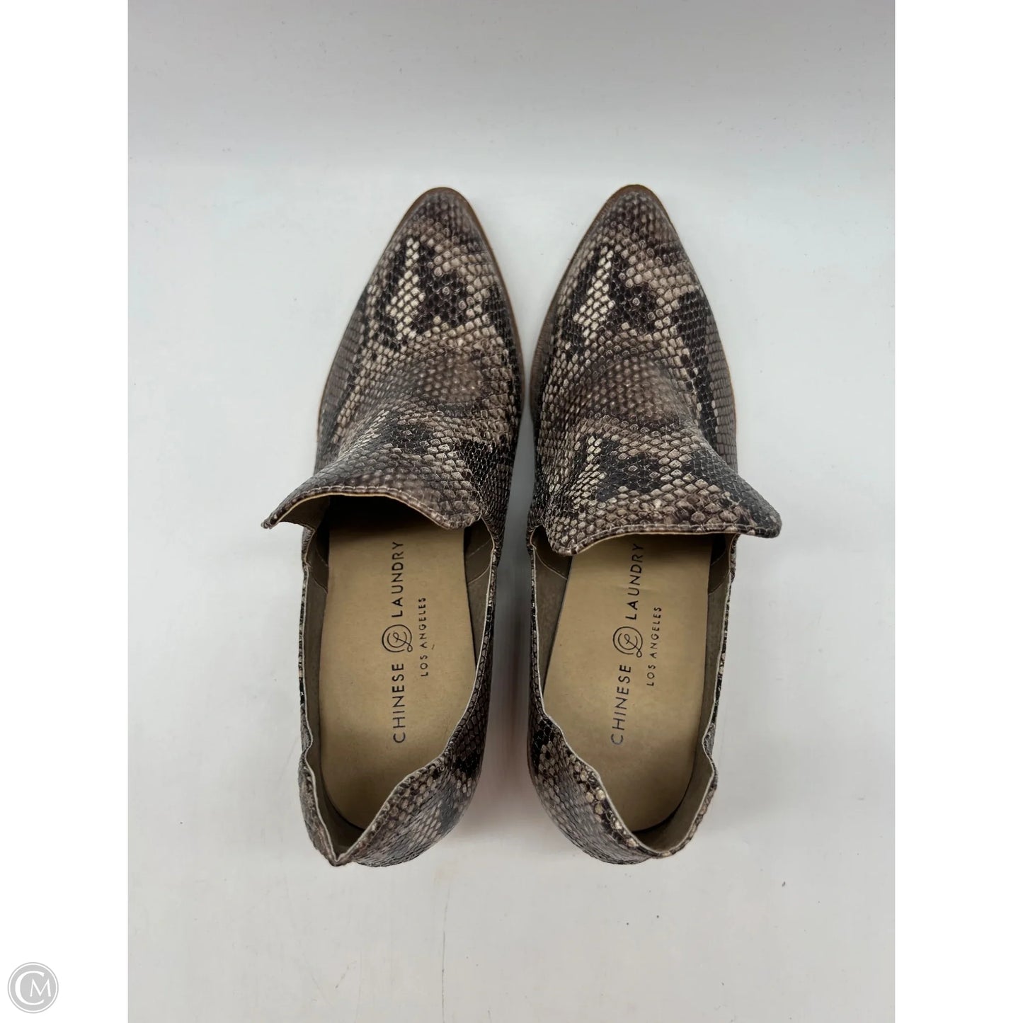Boots Ankle Flats By Cl By Chinese Laundry In Snakeskin Print, Size: 8