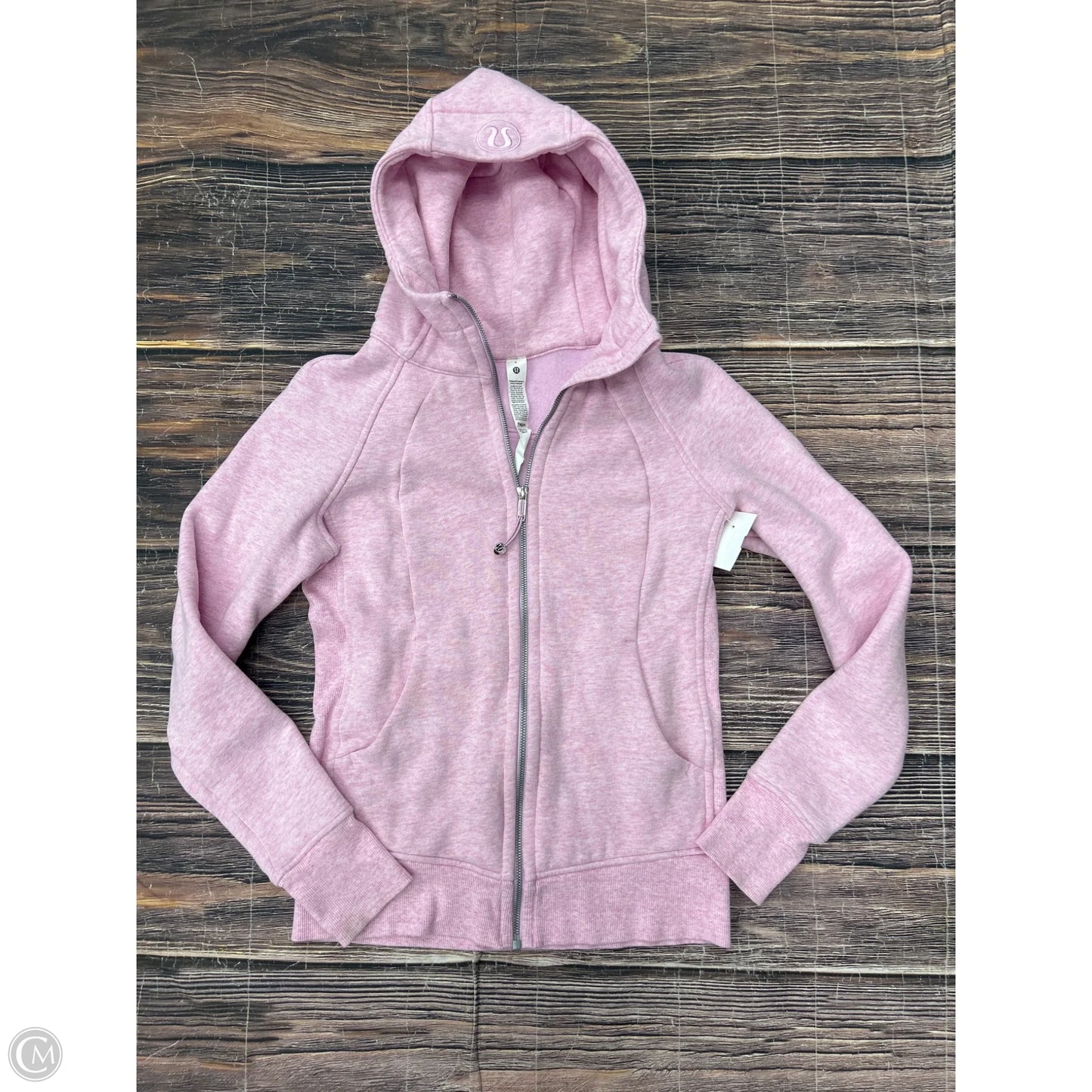 Athletic Sweatshirt Hoodie By Lululemon In Pink, Size: 6
