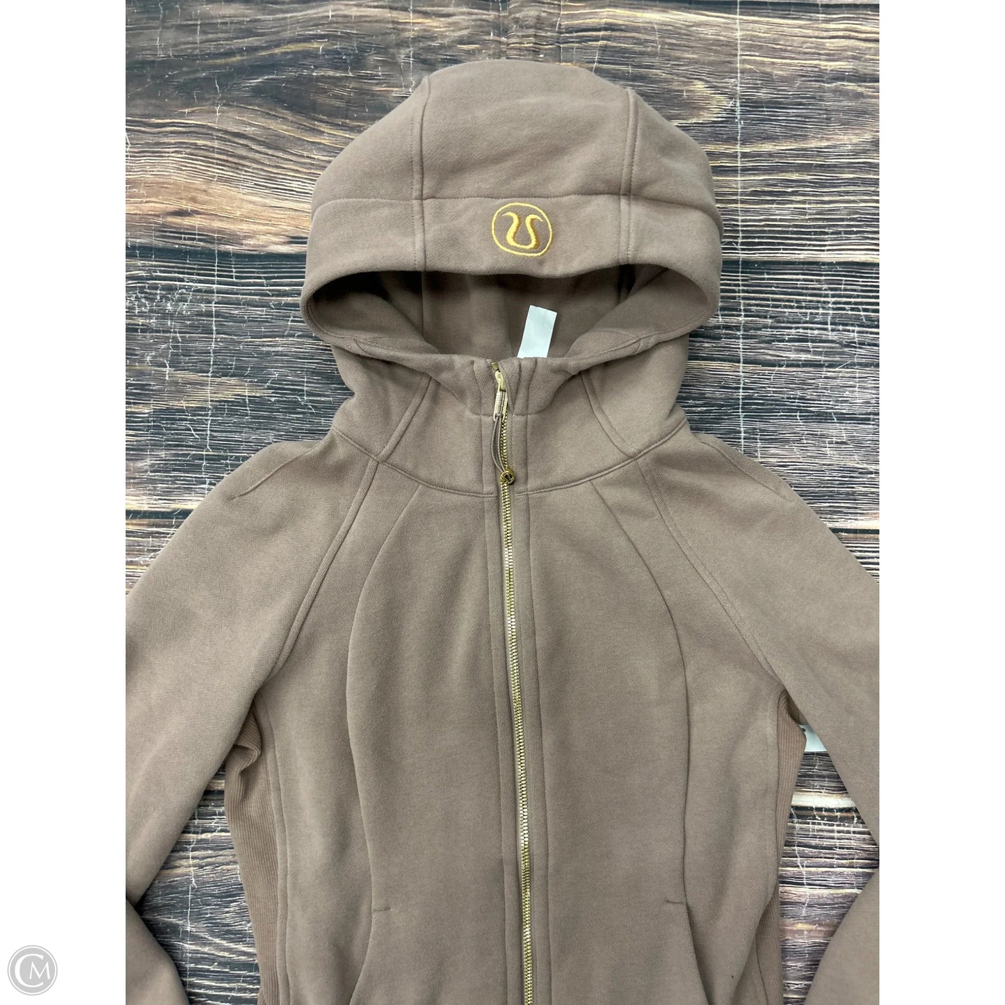 Athletic Sweatshirt Hoodie By Lululemon In Brown, Size: 6