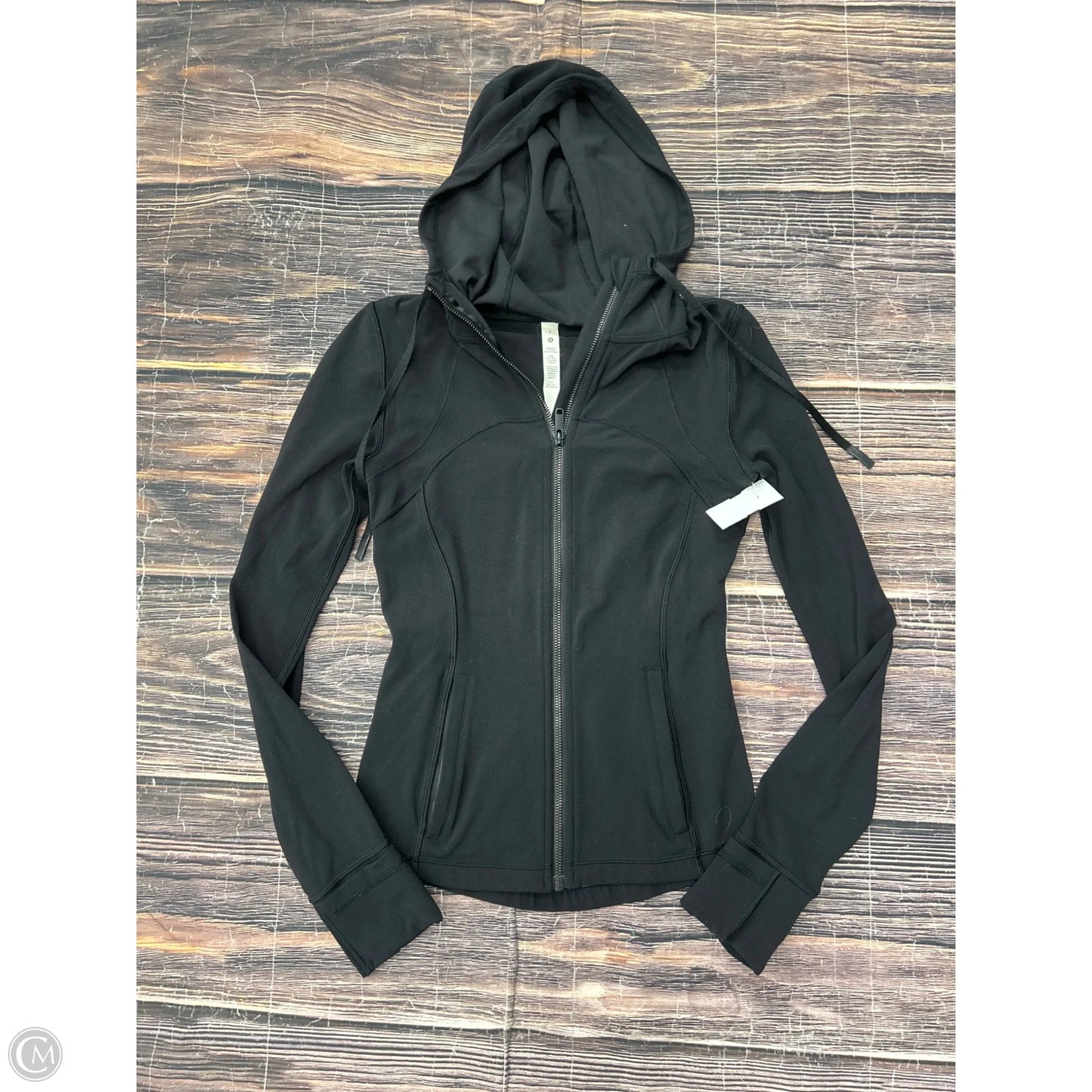 Athletic Jacket By Lululemon In Black, Size: 4