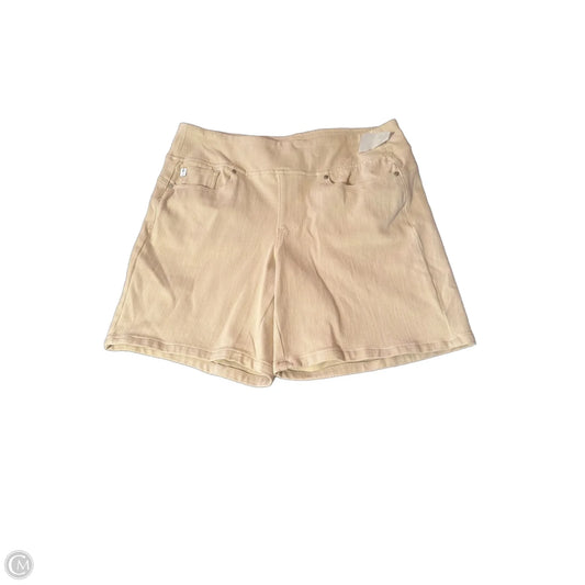 Shorts By Belle By Kim Gravel In Tan, Size: 14