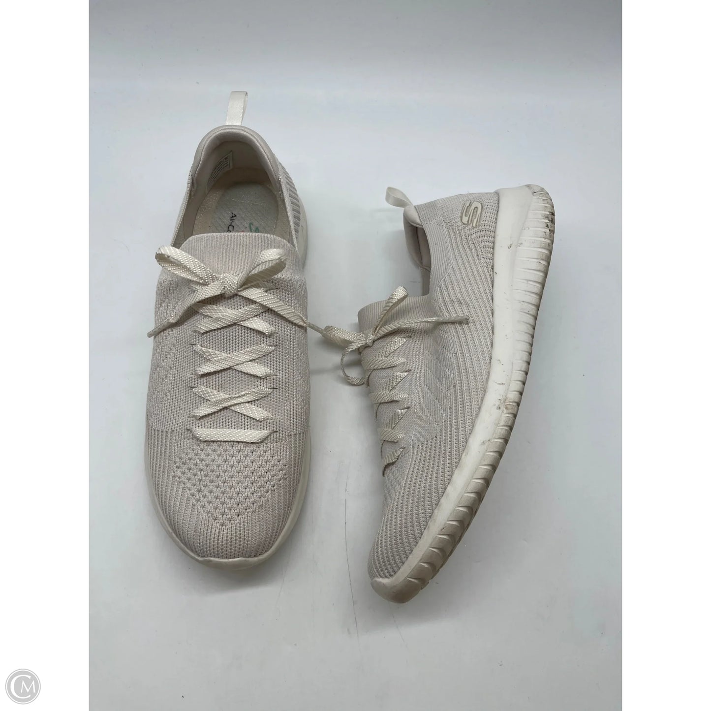 Shoes Athletic By Skechers In Cream, Size: 8.5