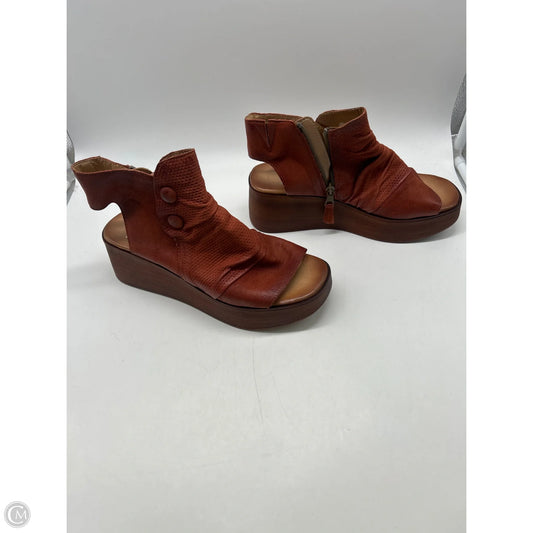 Sandals Heels Wedge By Miz Mooz In Red, Size: 10.5