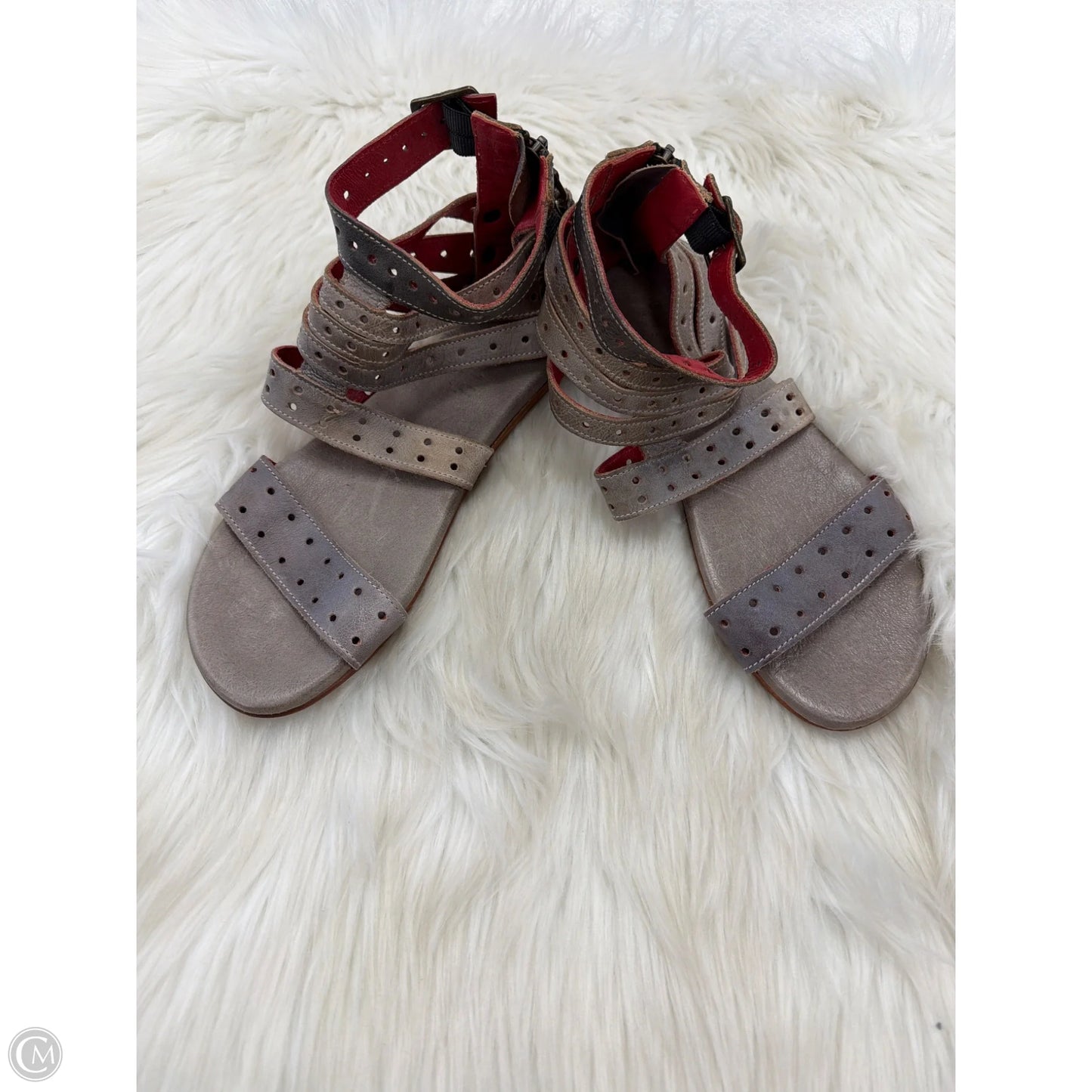 Sandals Flats By Bed Stu In Grey, Size: 8