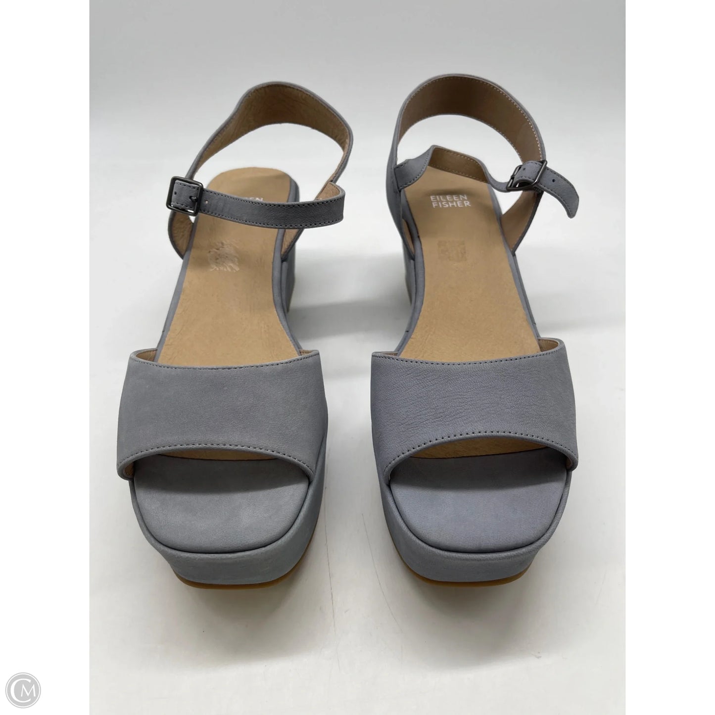 Sandals Heels Wedge By Eileen Fisher In Blue, Size: 10