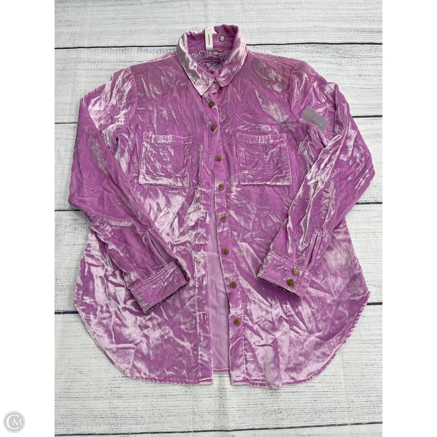 Top Long Sleeve By Pilcro In Pink, Size: 2