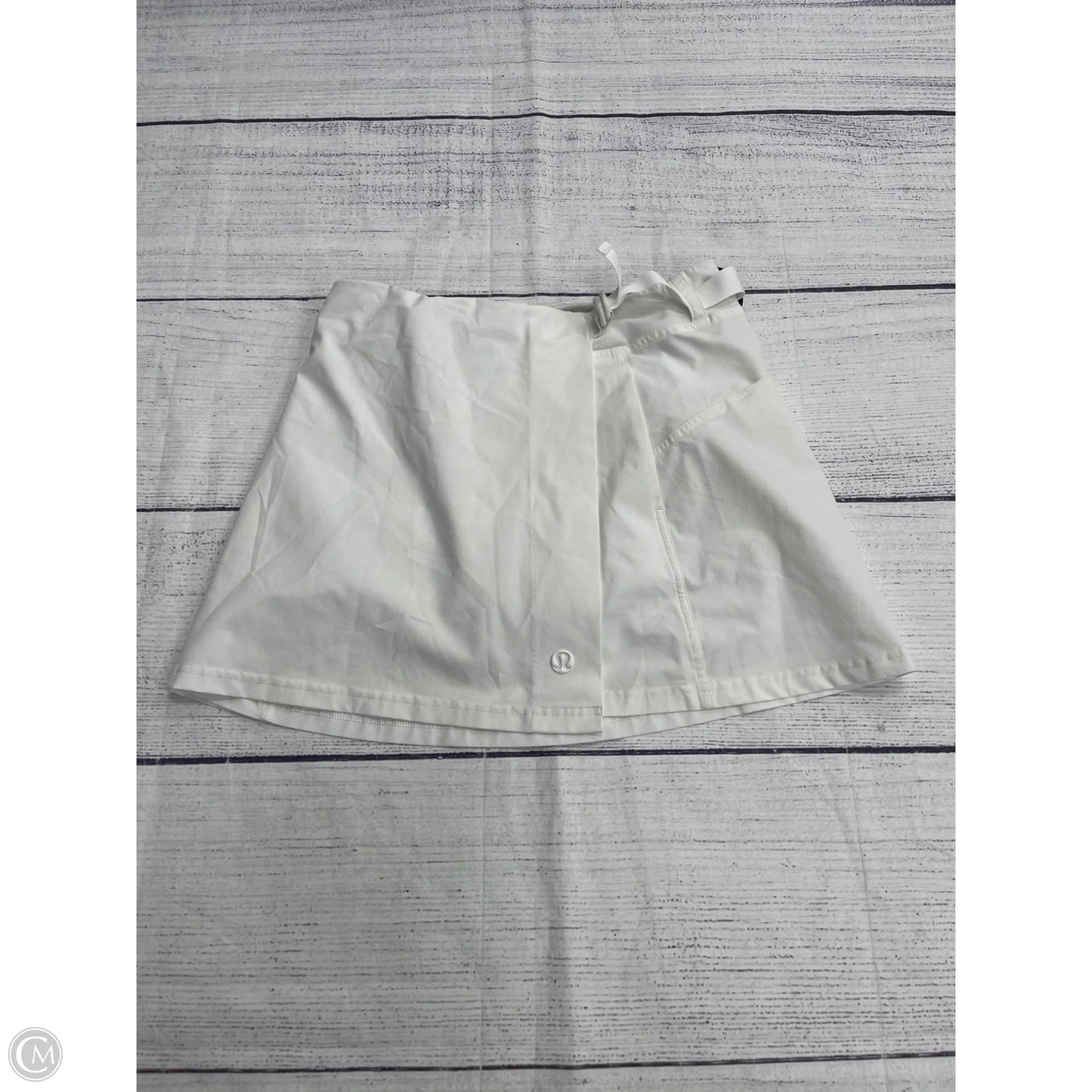 Athletic Skort By Lululemon In White, Size: 6
