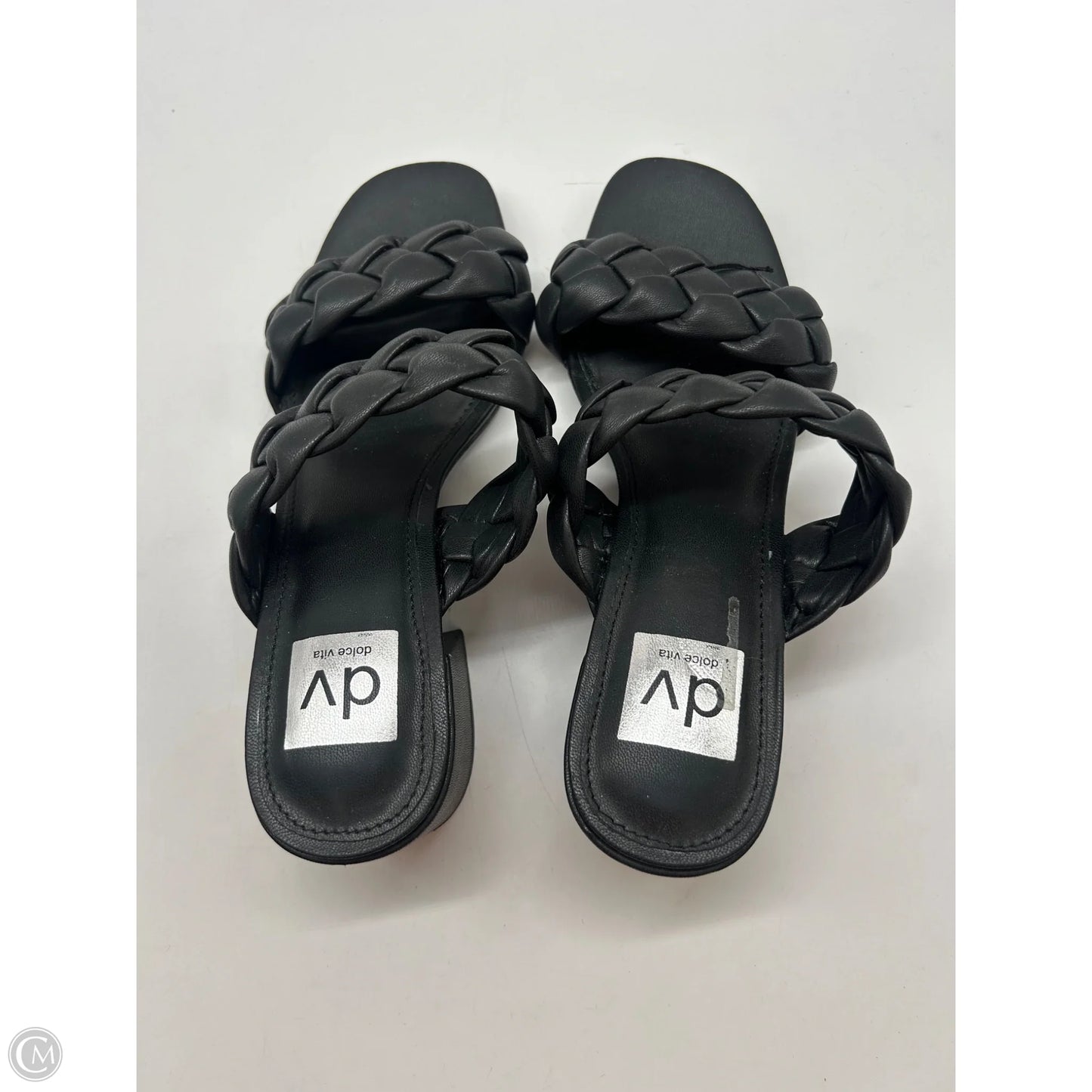 Sandals Heels Block By Dv In Black, Size: 7.5