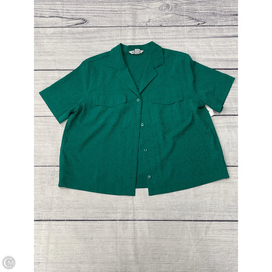 Top Short Sleeve By Athleta In Green, Size: M