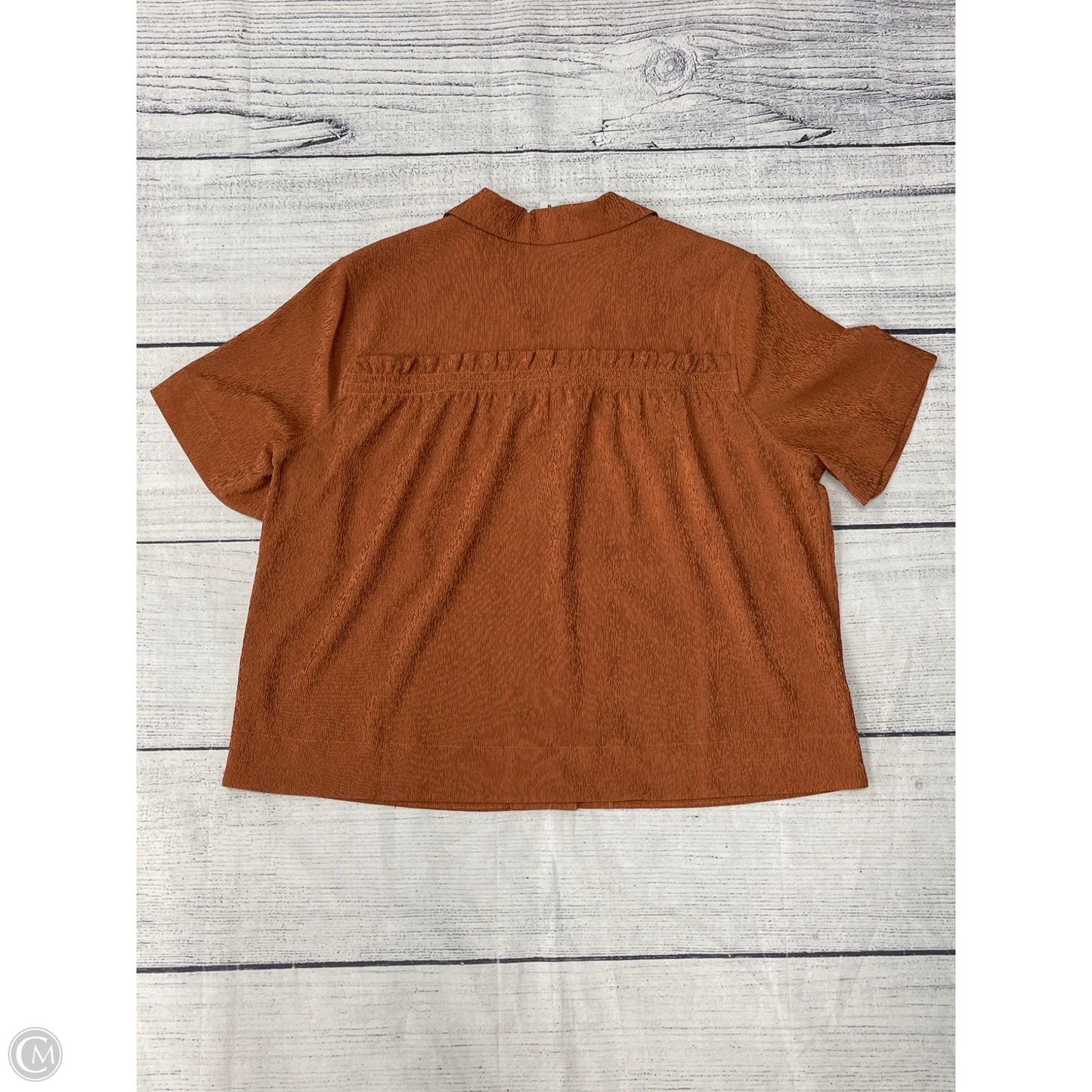 Top Short Sleeve By Athleta In Orange, Size: M