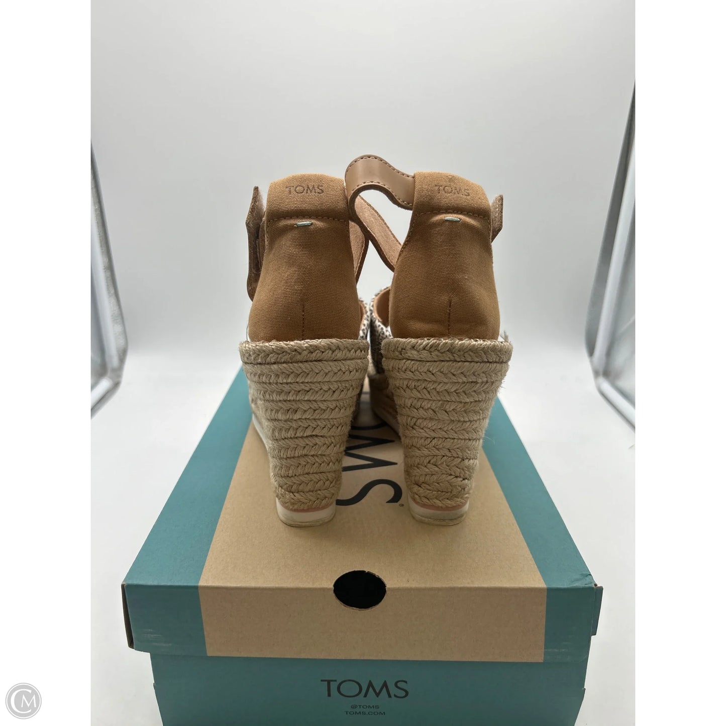 Sandals Heels Wedge By Toms In Animal Print, Size: 6