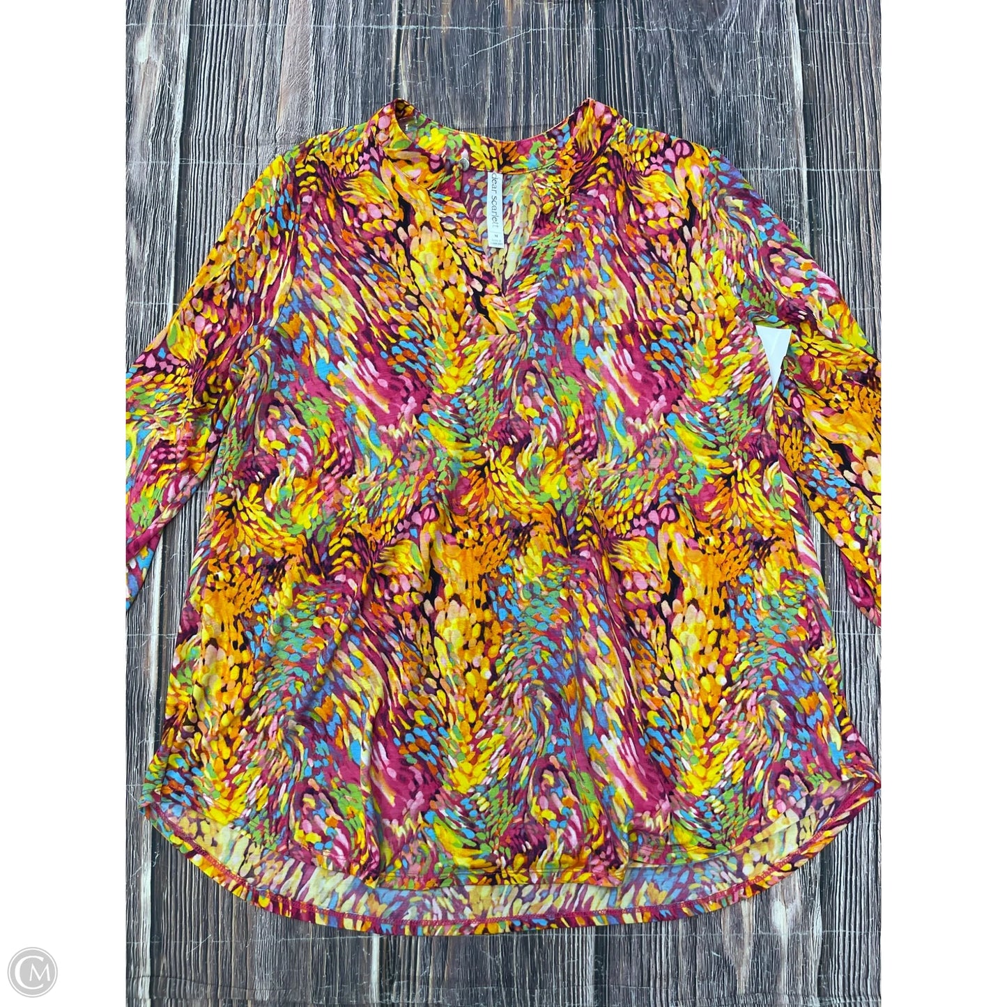 Top Long Sleeve By Dear Scarlett In Yellow, Size: M