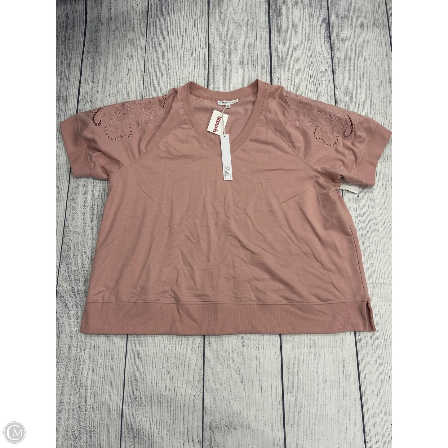 Top Short Sleeve By Jane And Delancey In Pink, Size: 2x