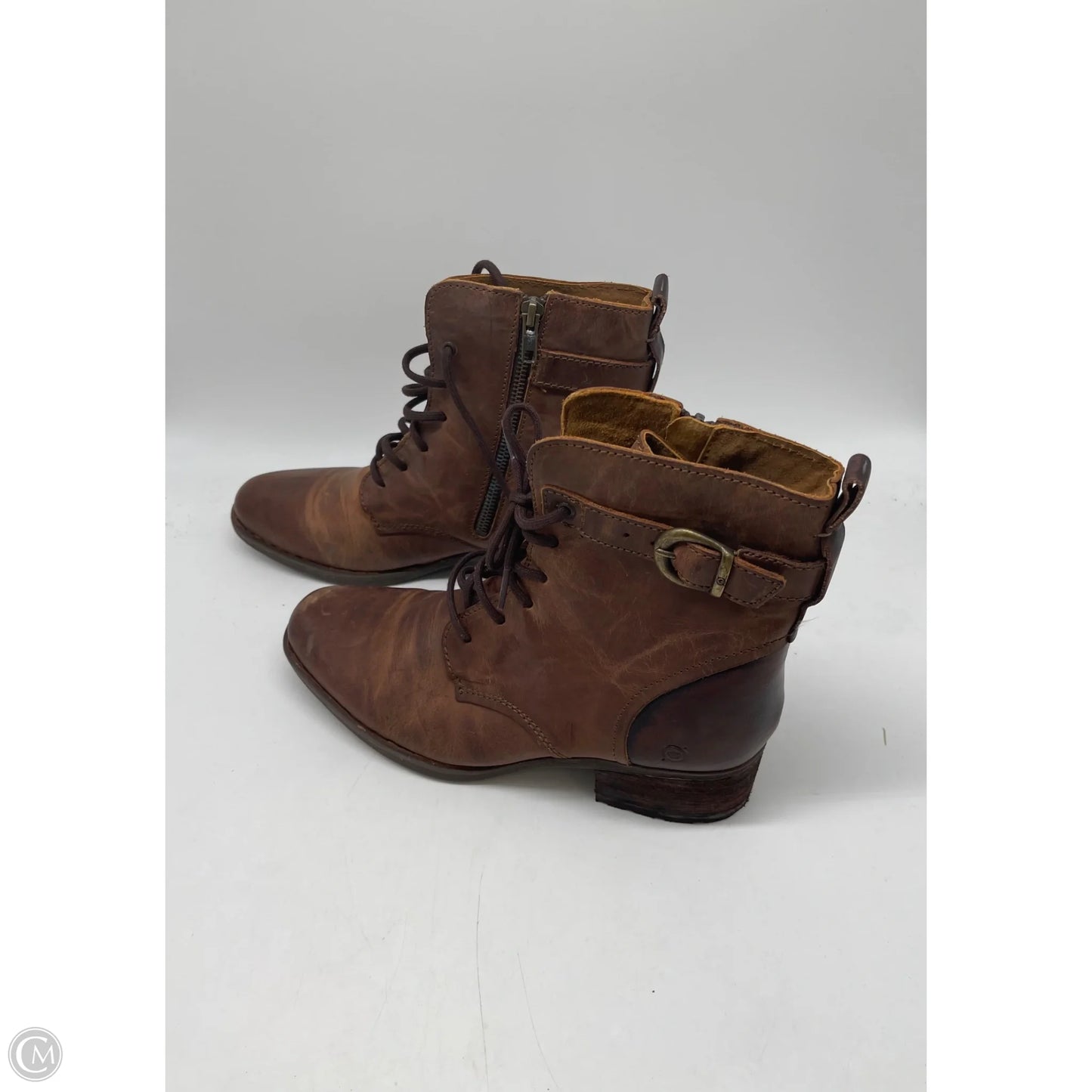 Boots Ankle Flats By Born In Brown, Size: 9.5