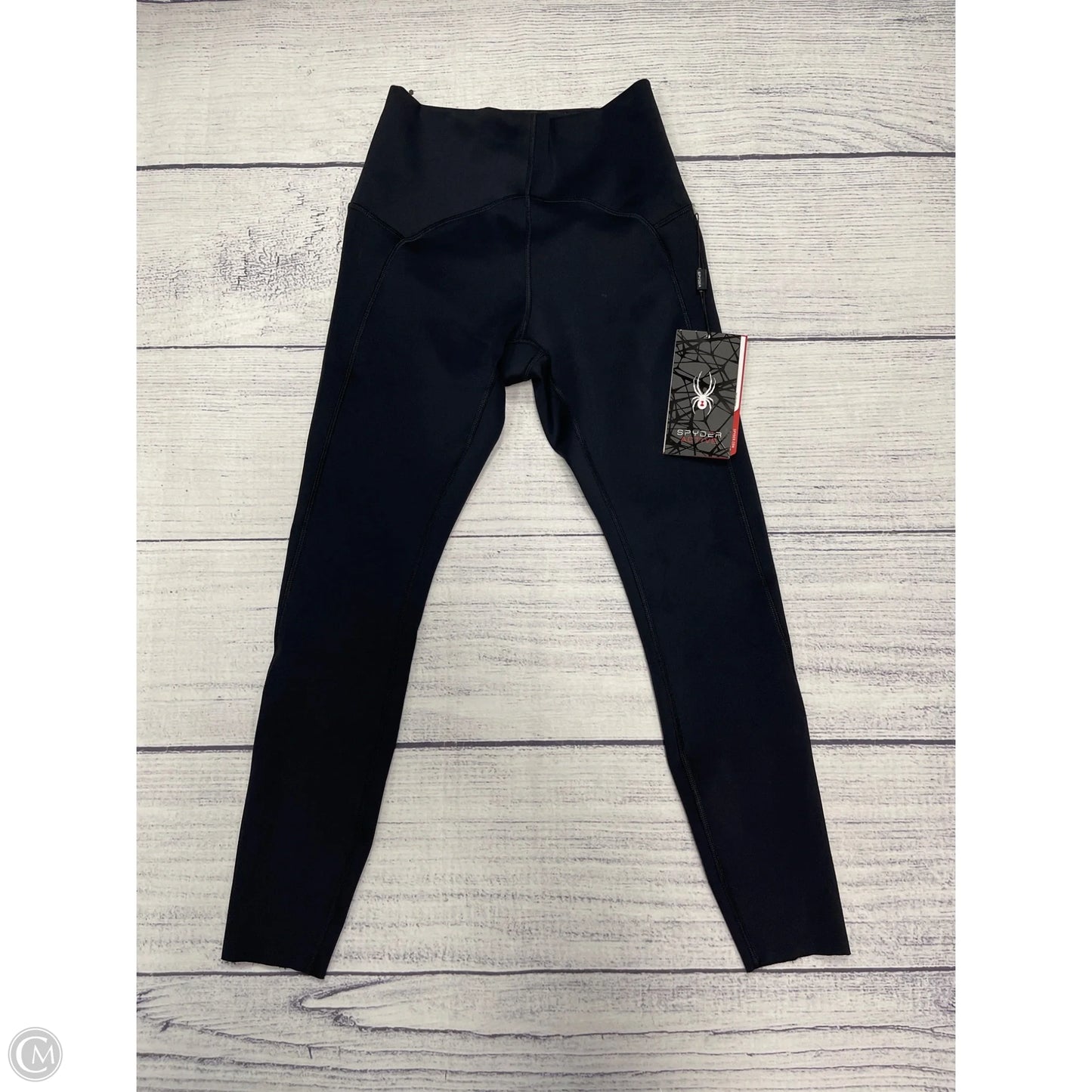 Athletic Leggings By Spyder In Black, Size: S