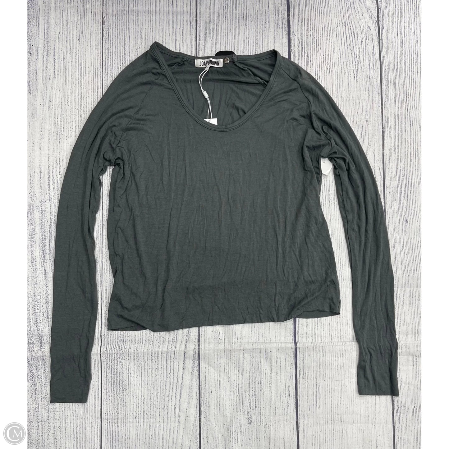 Top Long Sleeve By Cmc In Green, Size: M