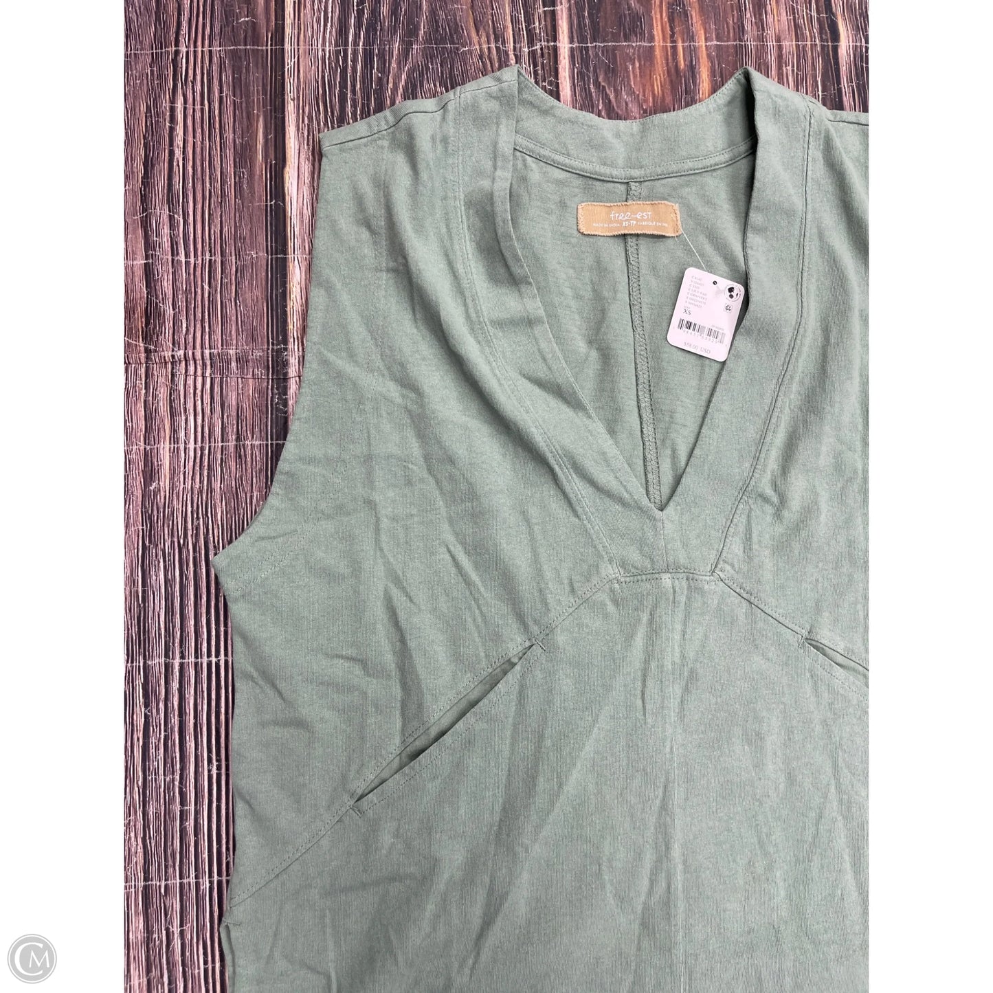 Tunic Sleeveless By Free People In Green, Size: Xs
