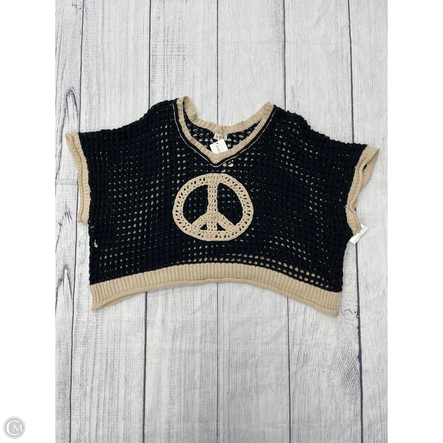 Top Short Sleeve By Pol In Black, Size: M