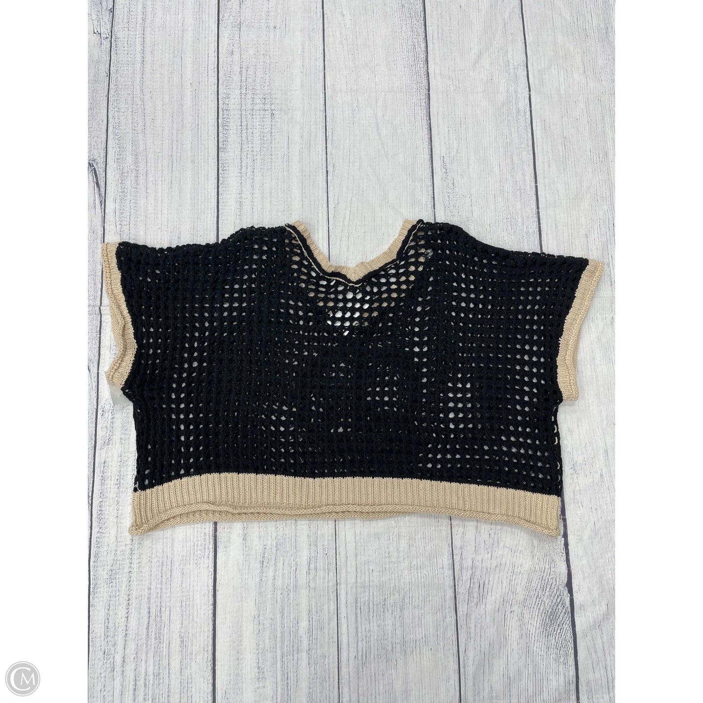 Top Short Sleeve By Pol In Black, Size: M