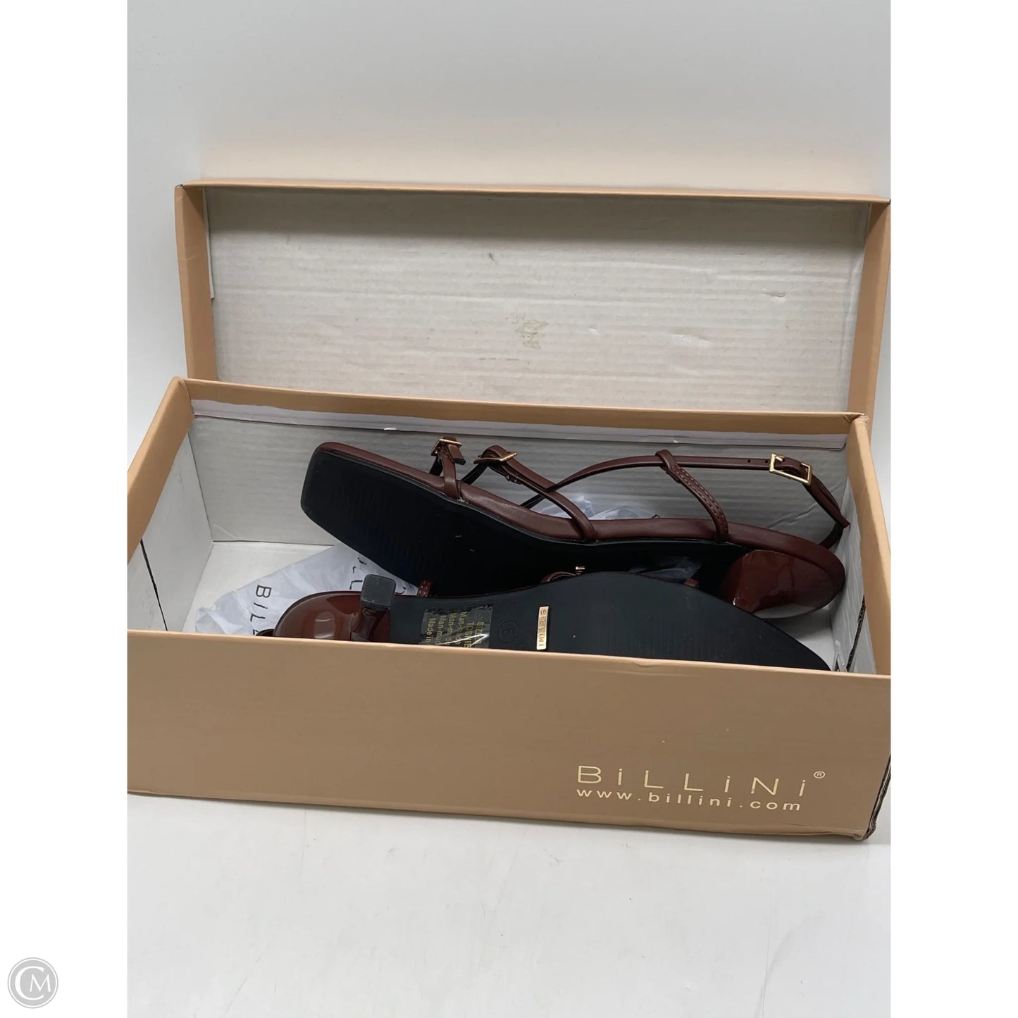 Sandals Heels Kitten By Clothes Mentor In Brown, Size: 6