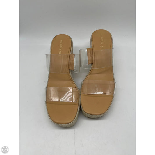 Sandals Heels Wedge By Madden Girl In Clear, Size: 11